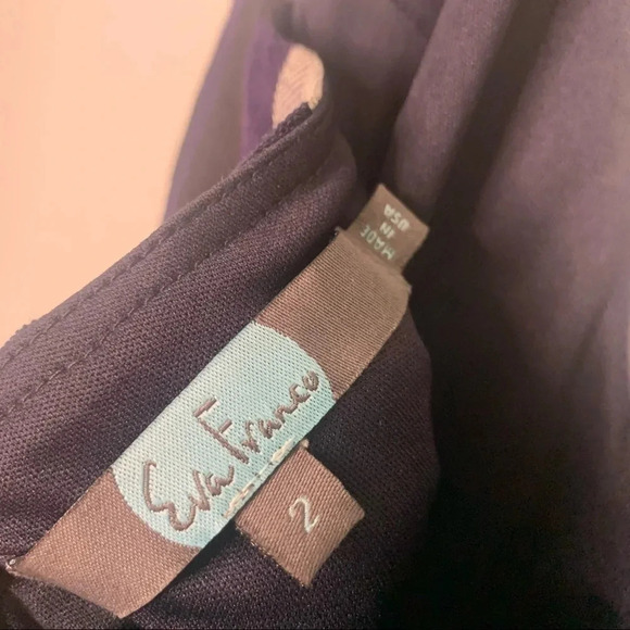 Eva Franco Anthropologie Anya Navy Plaid Linen Blend Halter Dress Size 2 - Picture 6 of 11